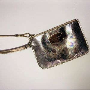 Michael Kors Gold Metallic Wristlet